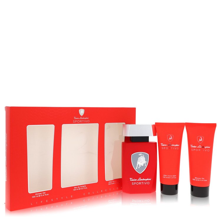 Lamborghini Sportivo by Tonino LamborghiniGift Set -- 4.2 oz Eau De Toilette Spray + 3.4 oz Shower Gel + 3.4 oz After Shave BalmTonino Lamborghini--