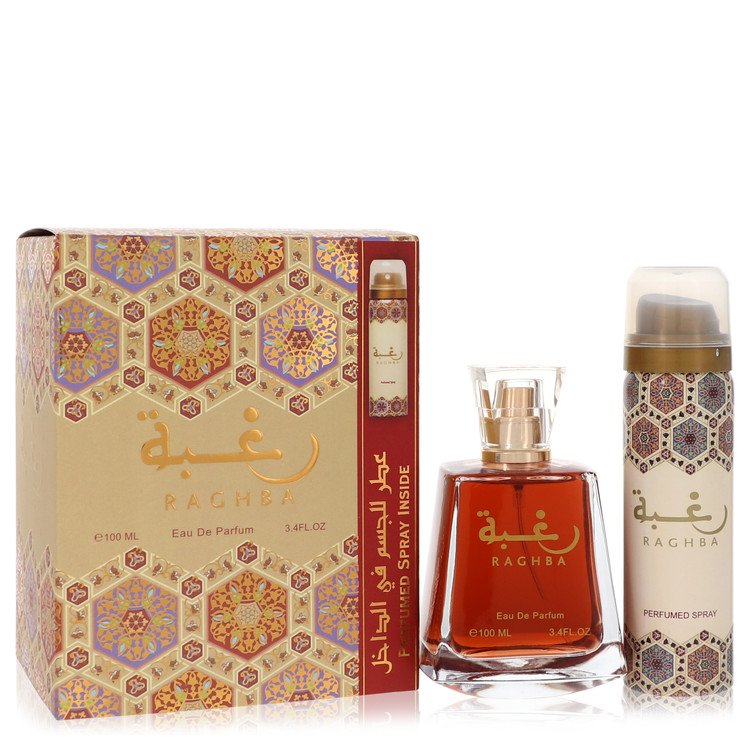 Lattafa Raghba by LattafaEau De Parfum Spray Plus 1.7 oz Deodorant Spray 3.4 ozLattafa3.4 oz