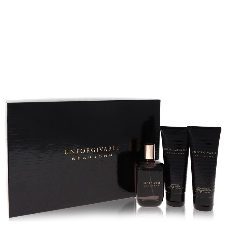 Unforgivable by Sean JohnGift Set -- 4.2 oz Eau De Toilette Spray + 3.4 oz Shower Gel + 3.4 oz After Shave BalmSean John--