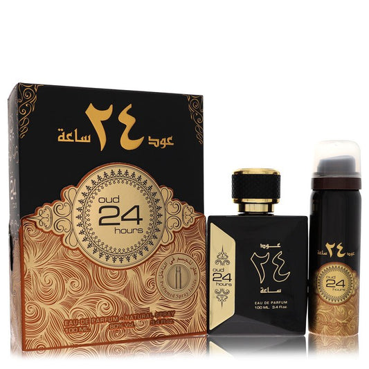 Ard Al Zaafaran Oud 24 Hours by Al ZaafaranEau De Parfum Spray + 1.7oz Perfumed Spray (Unisex) 3.4 ozAl Zaafaran3.4 oz